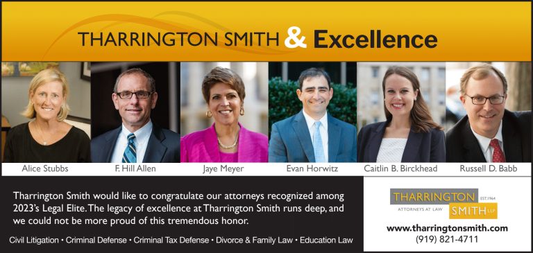 Eight Tharrington Smith Attorneys Among Business North Carolina’s 2023 Legal Elite